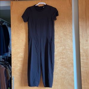 JEYKAY SHORT SLEEVE JUMPSUIT WITH POCKETS